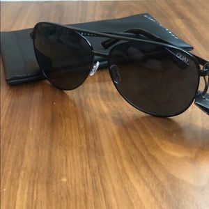 Quay Australia oversized black aviators